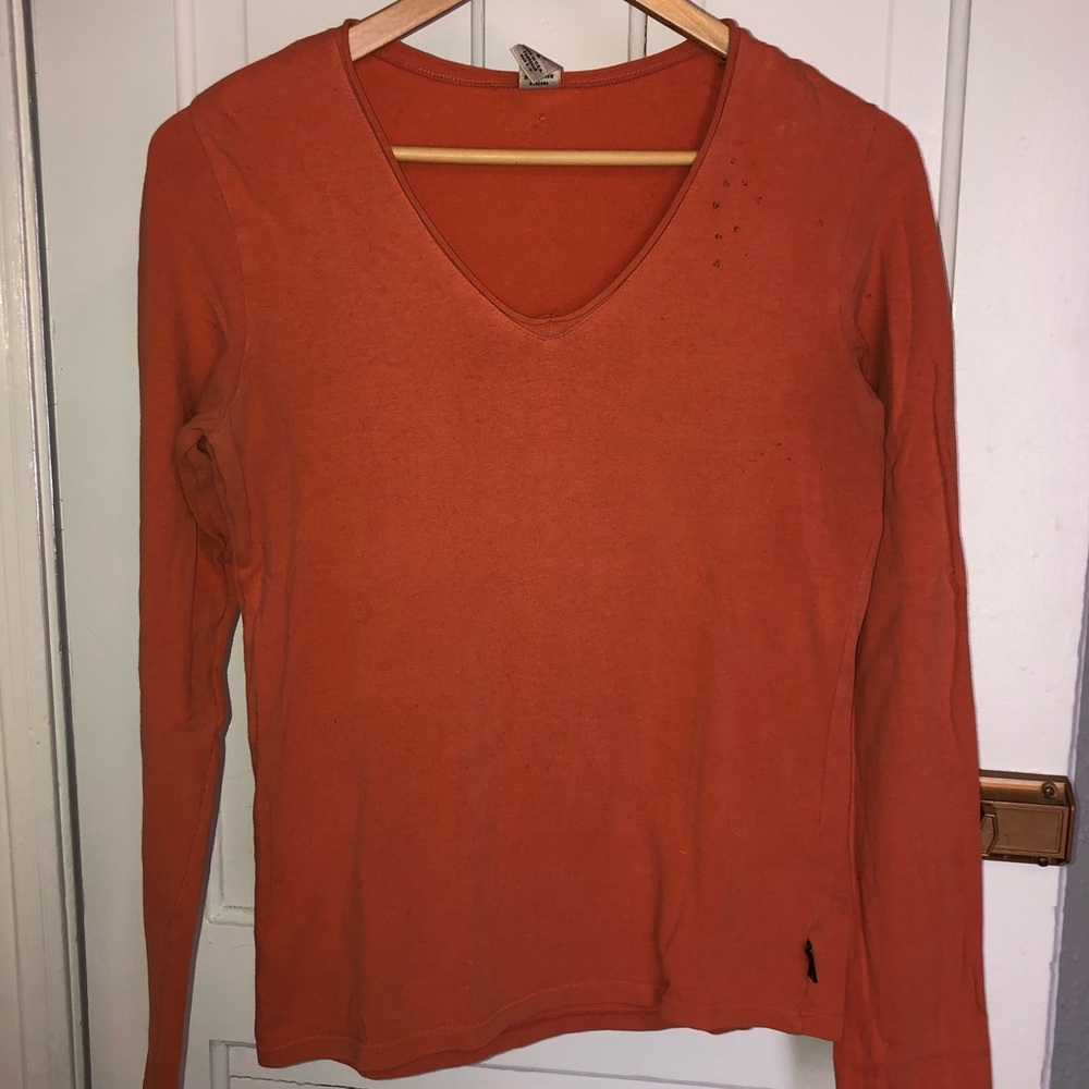 Prana L/S shirt orange - minor spots